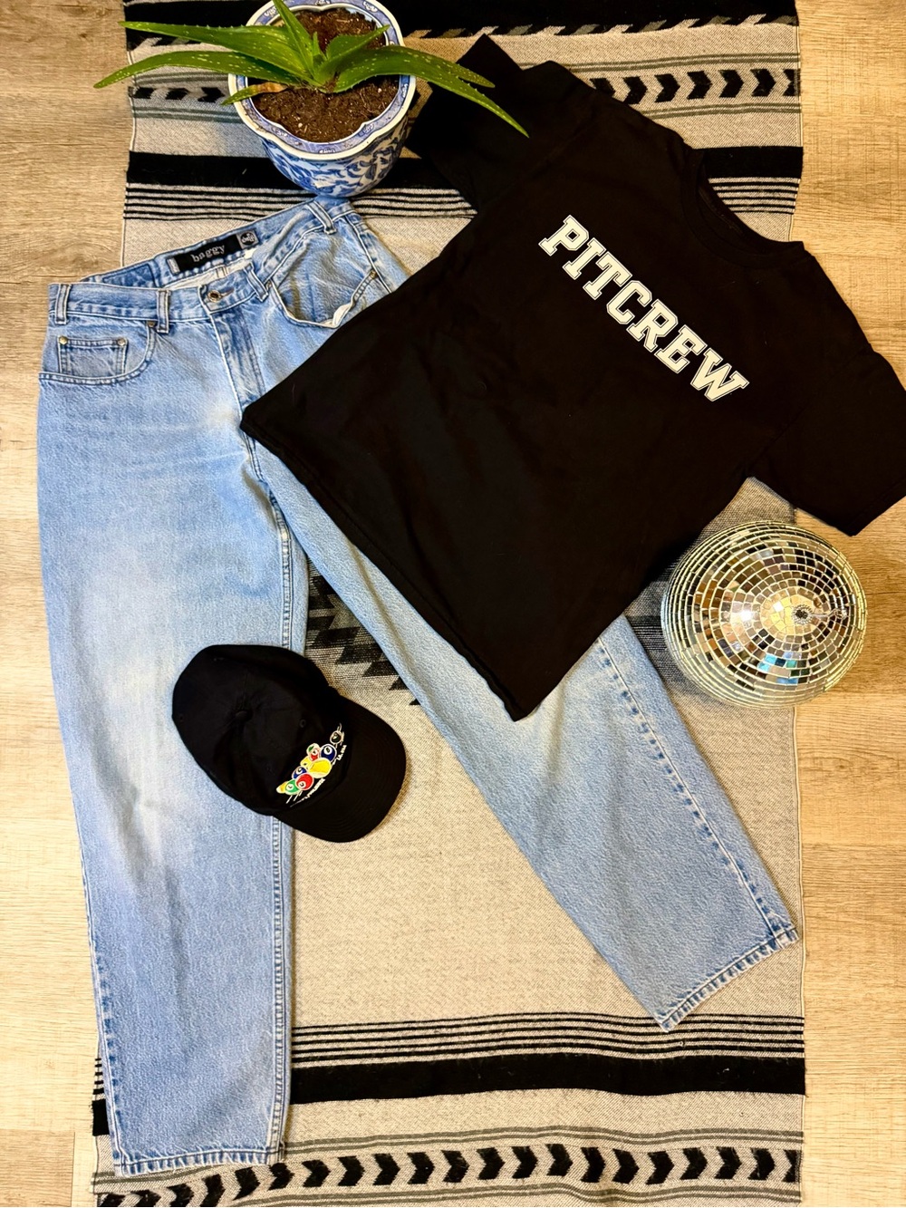 Black PITCREW Graphic Tee